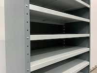 Povag open legbordkast - 10 legborden zwart/licht grijs - afbeelding 4 van  5