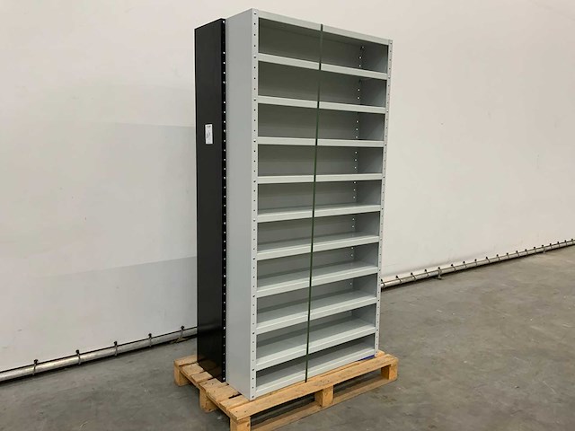 Povag open legbordkast - 12 legborden grijs/grijs - afbeelding 1 van  4