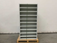 Povag open legbordkast - 12 legborden grijs/grijs - afbeelding 2 van  4