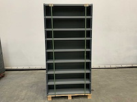 Povag open legbordkast - 9 legborden antraciet /donker grijs - afbeelding 1 van  4