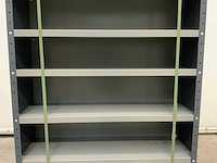 Povag open legbordkast - 9 legborden zwart/donker grijs - afbeelding 2 van  2