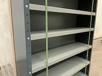 Povag open legbordkast - 9 legborden zwart/donker grijs - afbeelding 1 van  2