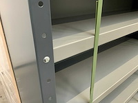 Povag open legbordkast - 9 legborden zwart/donker grijs - afbeelding 2 van  2