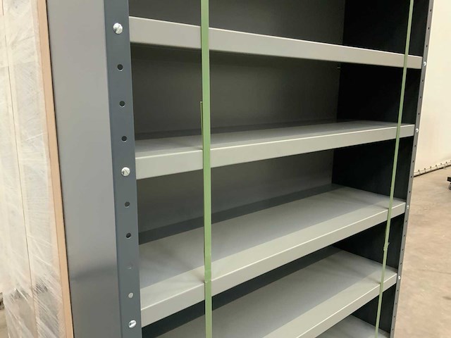 Povag open legbordkast - 9 legborden zwart/donker grijs - afbeelding 1 van  1