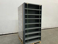 Povag open legbordkast - 9 legborden zwart/donker grijs - afbeelding 1 van  2