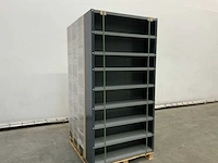 Povag open legbordkast - 9 legborden zwart/donker grijs
