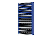 Povag open vakkenkast - 12 legborden blauw/grijs - afbeelding 1 van  3