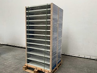 Povag open vakkenkast - 12 legborden blauw/grijs - afbeelding 4 van  6