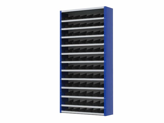 Povag open vakkenkast - 12 legborden blauw/grijs - afbeelding 1 van  6