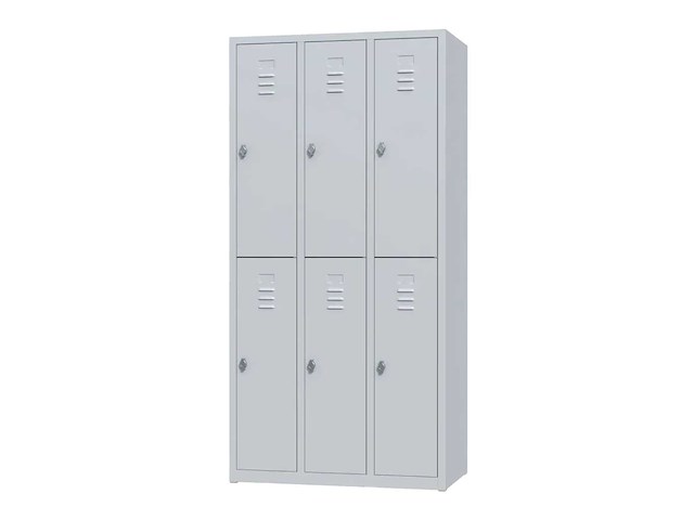Povag plp-102 metalen lockerkast 6 deurs - afbeelding 1 van  4
