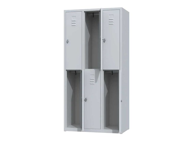 Povag plp-102 metalen lockerkast 6 deurs - afbeelding 1 van  2