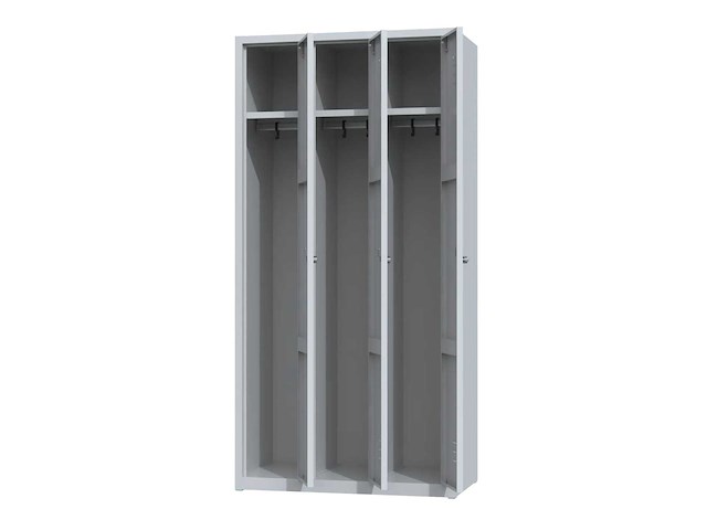 Povag plp-104 metalen lockerkast 3 deurs - afbeelding 3 van  4