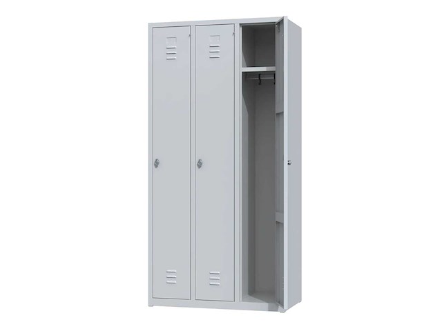 Povag plp-104 metalen lockerkast 3 deurs - afbeelding 2 van  4