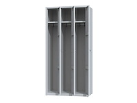 Povag plp-104 metalen lockerkast 3 deurs - afbeelding 2 van  3