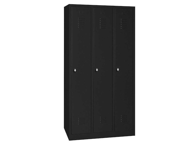 Povag plp-104 metalen lockerkast 3 deurs - afbeelding 1 van  3