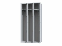 Povag plp-104 metalen lockerkast 3 deurs - afbeelding 3 van  3