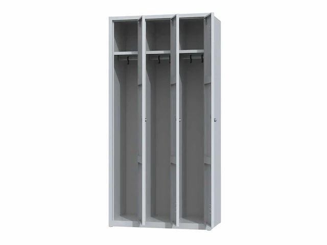 Povag plp-104 metalen lockerkast 3 deurs - afbeelding 3 van  4