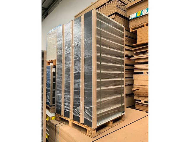 Povag vakkenkast 13 legborden 72 schotten 100x30x198cm antraciet/lichtgrijs - afbeelding 3 van  3