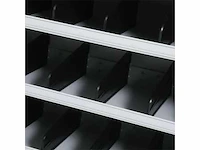 Povag vakkenkast 13 legborden 72 schotten 100x30x198cm zwart/antraciet - afbeelding 2 van  3