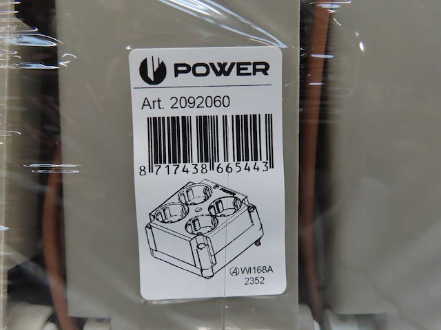 Power - 2092060 - kabeldoos voorbedraad (90x) - afbeelding 2 van  3