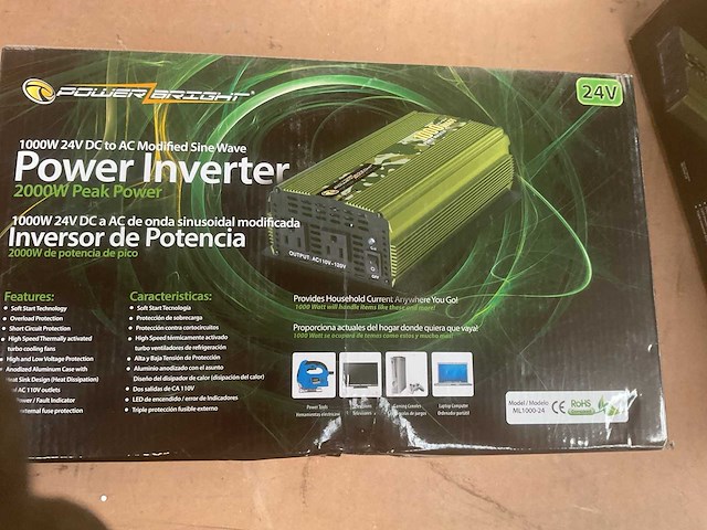 Power bright ml 1000-24 omvormer - afbeelding 4 van  5