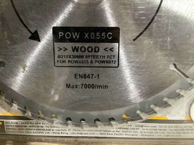Power plus x055c zaagblad 210 mm (5x) - afbeelding 5 van  5