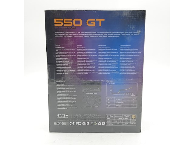 Power supply unit, evga, supernova 550 gt - afbeelding 5 van  5