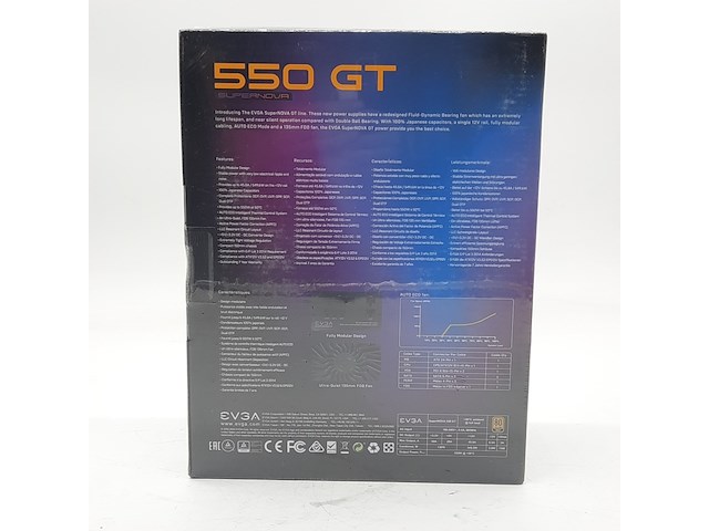 Power supply unit, evga, supernova 550 gt - afbeelding 4 van  4