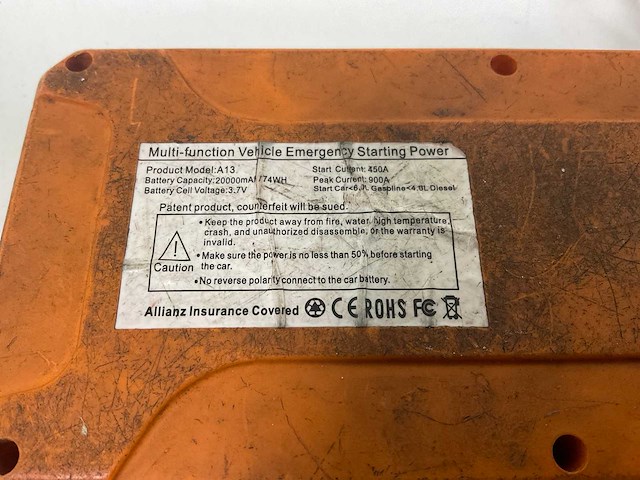 Powerboozt a13 jumpstarter 20.000 mah - afbeelding 7 van  10