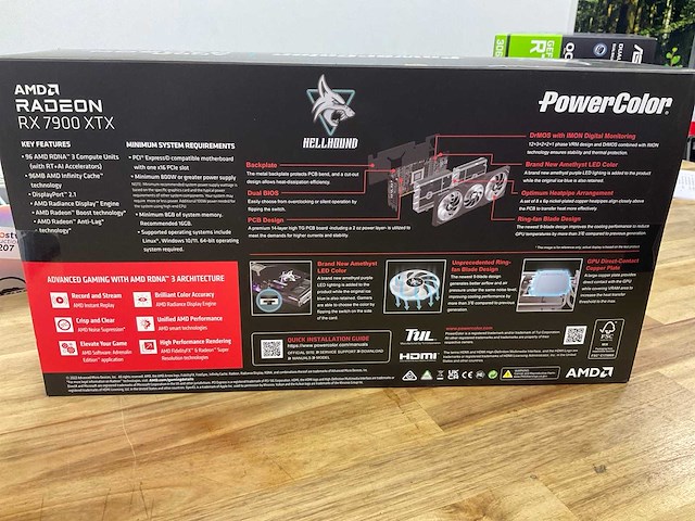 Powercolor hellhound amd radeon rx 7900 xtx videokaart - afbeelding 2 van  5