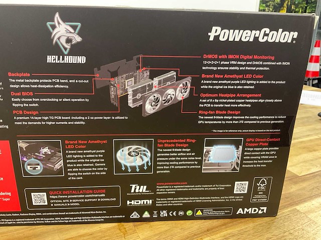 Powercolor hellhound amd radeon rx 7900 xtx videokaart - afbeelding 4 van  5