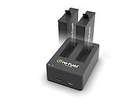 Powerful dual charger for gopro fusion (22x) - afbeelding 1 van  5