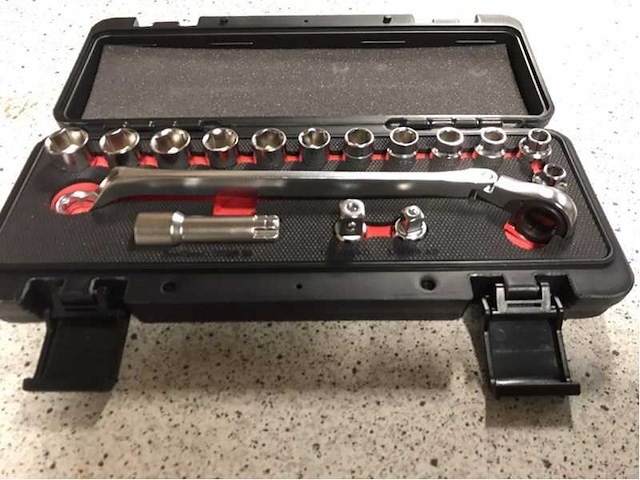 Powerhand - 16 delig 1/2” - ringratelsleutel set (3x) - afbeelding 3 van  4