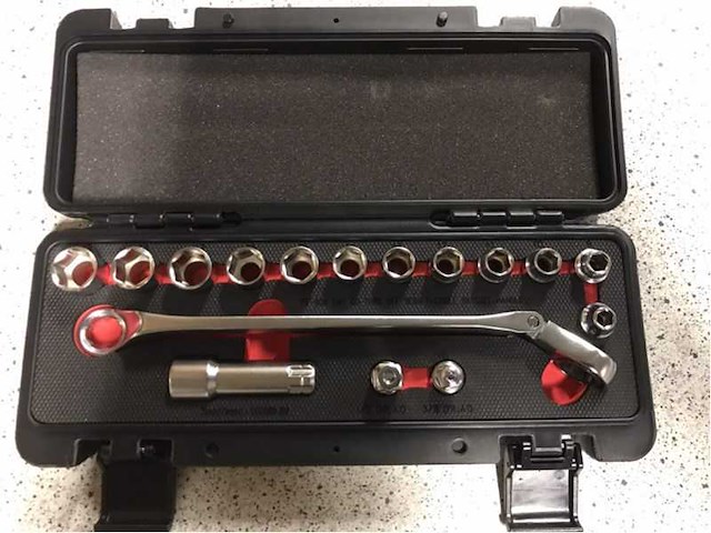 Powerhand - 16 delig 1/2” - ringratelsleutel set (3x) - afbeelding 1 van  2