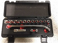 Powerhand - 16 delig 1/2” - ringratelsleutel set (3x) - afbeelding 1 van  2