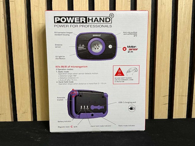 Powerhand uvc desinfectie / steriliseer apparaat (10x) - afbeelding 4 van  6