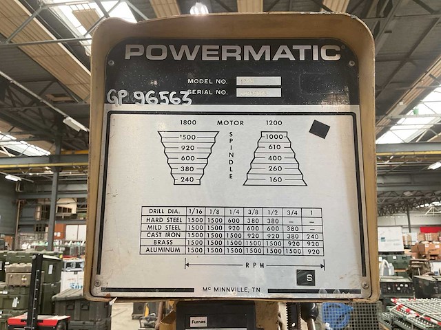 Powermatic 1200 kolomboormachine - afbeelding 5 van  5