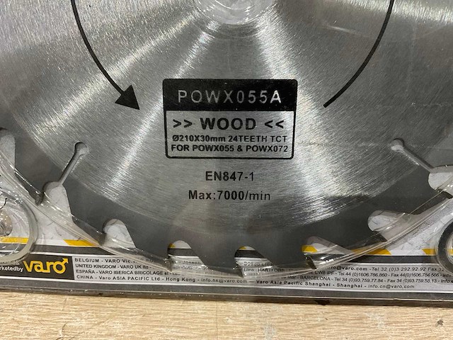 Powerplus - x055a - zaagblad 210 mm (5x) - afbeelding 5 van  5