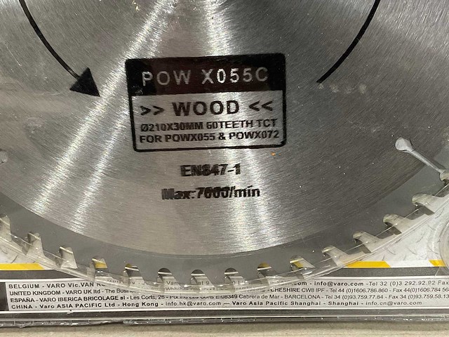 Powerplus - x055c - zaagblad 210 mm (5x) - afbeelding 2 van  5