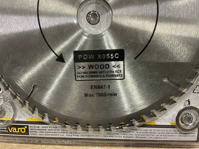 Powerplus - x055c - zaagblad 210 mm (5x) - afbeelding 4 van  5