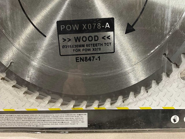 Powerplus - x078a - zaagblad 315 mm (5x) - afbeelding 4 van  5