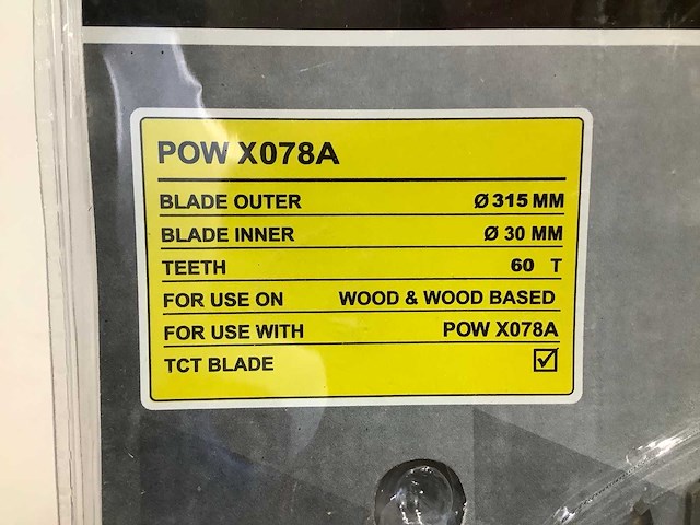 Powerplus - x078a - zaagblad 315 mm (5x) - afbeelding 4 van  5