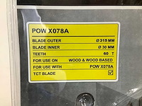 Powerplus - x078a - zaagblad 315 mm (5x) - afbeelding 4 van  5