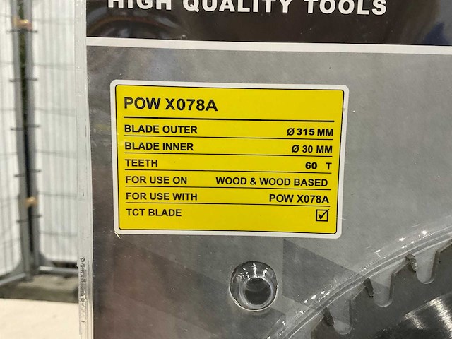 Powerplus - x078a - zaagblad 315 mm (5x) - afbeelding 2 van  5