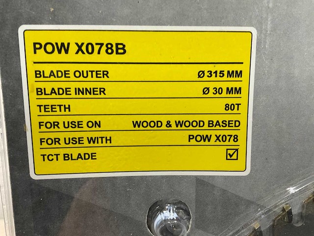 Powerplus - x078b - zaagblad 315 mm (5x) - afbeelding 4 van  5