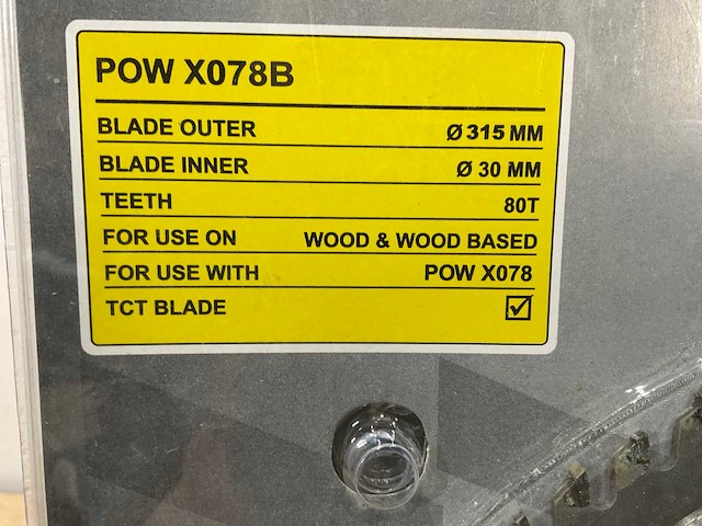 Powerplus - x078b - zaagblad 315 mm (5x) - afbeelding 4 van  5