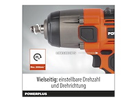 Powerplus dual power accu slagmoersleutel powdp20400 moersleutel van 1/2 en 40 v 3300 tpm en 350 nm zonder batterij of lader - afbeelding 2 van  5