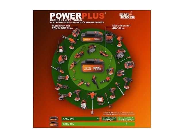 Powerplus dual power powdp6020 aszuiger 20v opvangbak 20l - afbeelding 3 van  3