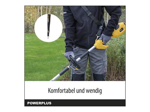 Powerplus elektrische bosmaaier powxg30405 2 in 1 maaier en grastrimmer met schouderharnas - afbeelding 2 van  4