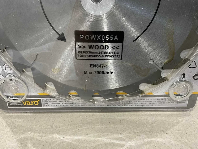 Powerplus x055a zaagblad 210 mm (5x) - afbeelding 1 van  5